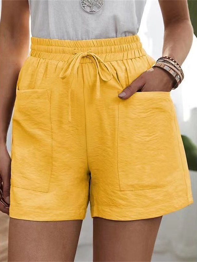 Active Casual Plain High Waist Short Shorts - Image 2