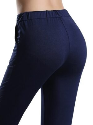 Active High Waist Plain Full Length Sweatpants - Image 17