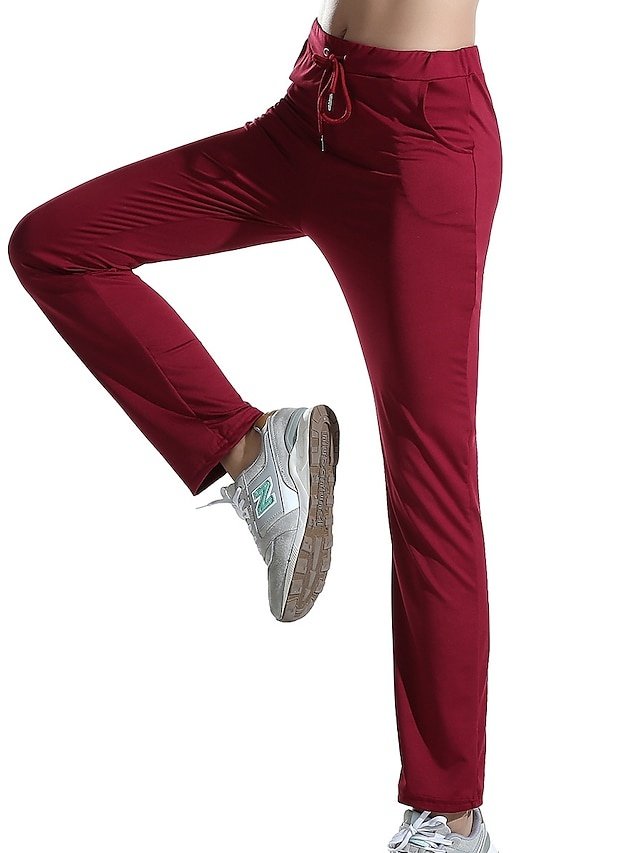 Active High Waist Plain Full Length Sweatpants - Image 2