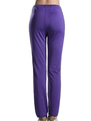 Active High Waist Plain Full Length Sweatpants - Image 21