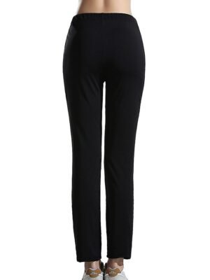 Active High Waist Plain Full Length Sweatpants - Image 9