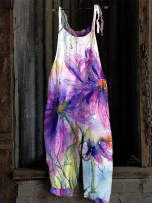 Active Loose Fit Solid Colour Strap Overall - Image 4