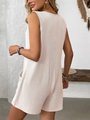 Active Regular Graphic Round Neck Sleeveless Romper - Image 3