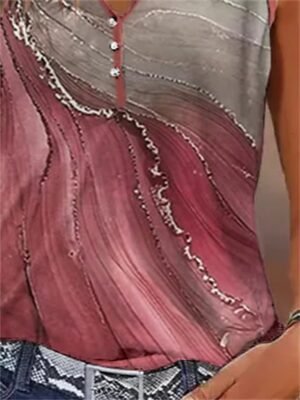 Active Regular Ombre V Neck Sleeveless Regular Top - Image 6