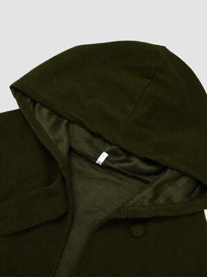 Artistic Oversize Plain Hoodie Sleeveless Cloak - Image 11