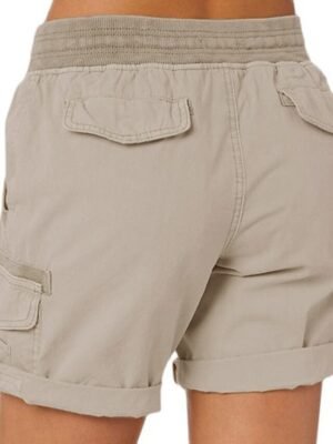 Athletic Drawstring Quick Dry Elastic Waist Shorts - Image 3