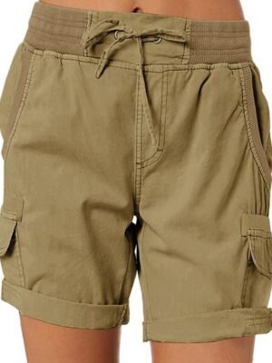 Athletic Drawstring Quick Dry Elastic Waist Shorts - Image 5