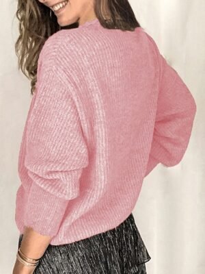 Basic Casual Solid V Neck Long Sleeve Regular Blouse - Image 5