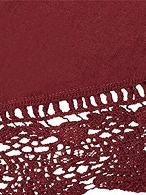 Basic Plus Size Lace Crew Neck Sleeveless Regular Vest - Image 9