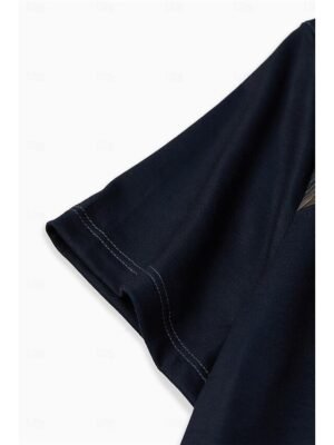 Basic Regular Dog Print Round Neck Short Sleeve Top - Image 8