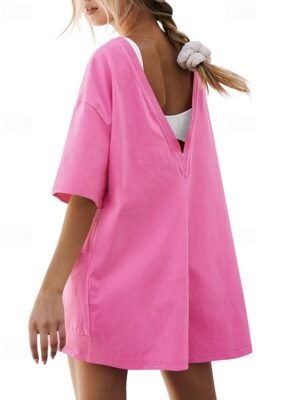 Basic Regular Fit Solid Crew Neck Short Sleeve Romper - Image 16