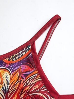 Bohemian Regular Fit Paisley V-Neck Sleeveless Camisole - Image 5