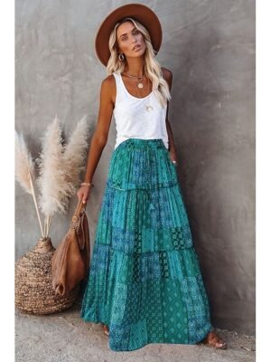 Bohemian Swing Graphic Long Maxi Skirt - Image 23