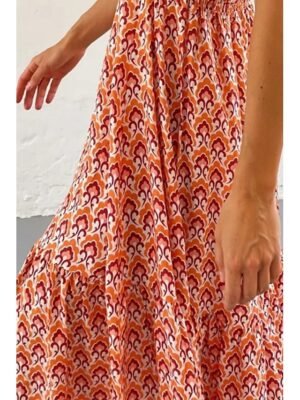 Boho Casual Floral Print Mid Rise Maxi Skirt - Image 19