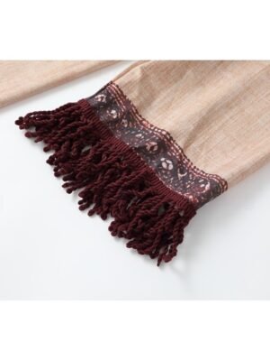 Boho Regular Fit Floral V Neck Long Sleeve Midi Dress - Image 7