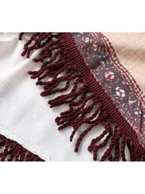 Boho Regular Fit Floral V Neck Long Sleeve Midi Dress - Image 8