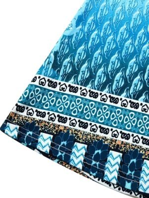 Boho Regular Fit Geometric Halter Sleeveless Mini Dress - Image 10