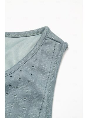 Boho Regular Fit Plain Split Neck Sleeveless Midi Dress - Image 6