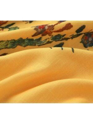 Boho Regular Floral Off Shoulder Long Sleeve Blouse - Image 3