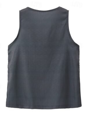 Boho Regular Flower V Neck Sleeveless Summer Blouse - Image 5