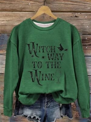 Casual Basic Letter Round Neck Long Sleeve Pullover - Image 3