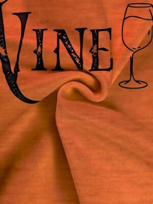 Casual Basic Letter Round Neck Long Sleeve Pullover - Image 5