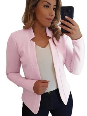 Casual Clean Fit Long Sleeve Cardigan Blazer - Image 11