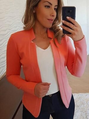 Casual Clean Fit Long Sleeve Cardigan Blazer - Image 12