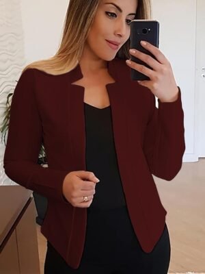 Casual Clean Fit Long Sleeve Cardigan Blazer - Image 16