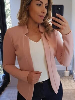 Casual Clean Fit Long Sleeve Cardigan Blazer - Image 7