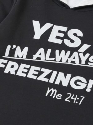 Casual Cozy Phrase Print Hooded Long Sleeve Loungewear Set - Image 23