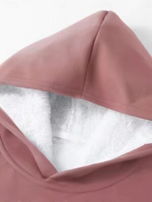 Casual Cozy Phrase Print Hooded Long Sleeve Loungewear Set - Image 3