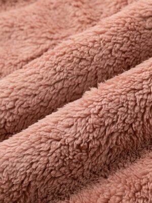 Casual Loose Animal V Wire Long Sleeve Regular Teddy Coat - Image 3