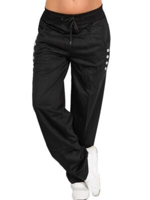 Casual Loose Cargo High Waist Harem Joggers - Image 3