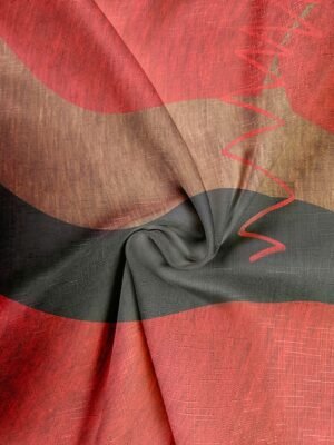 Casual Loose Color Block V Neck Long Sleeve Asymmetrical Hem Tunic - Image 2