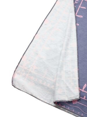 Casual Loose Floral V Neck Short Sleeve Maxi Dress - Image 10