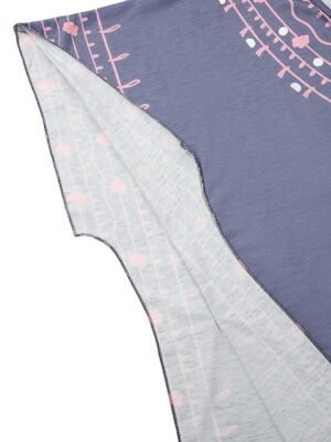 Casual Loose Floral V Neck Short Sleeve Maxi Dress - Image 11