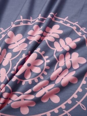 Casual Loose Floral V Neck Short Sleeve Maxi Dress - Image 8