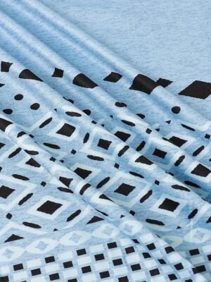 Casual Loose Geometric Turtleneck Long Sleeve Midi Dress - Image 4