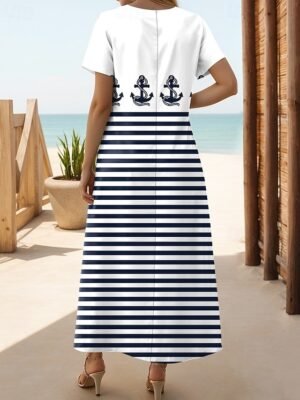 Casual Loose Heart Crew Neck Sleeveless Mini Sundress - Image 22