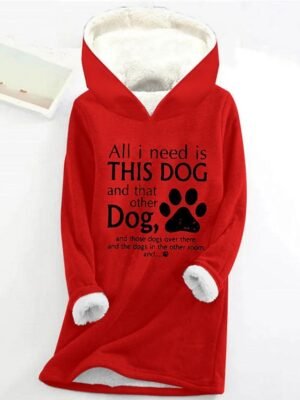 Casual Loose Letter Print Crew Neck Long Sleeve Hoodie - Image 5