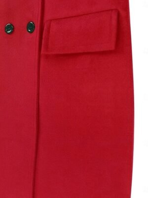 Casual Loose Plain Turndown Long Sleeve Winter Cloak - Image 10