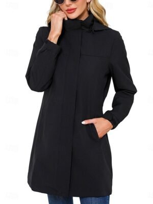 Casual Loose Solid Zipper Long Sleeve Jacket - Image 5