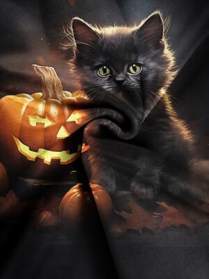 Casual Micro-elastic Pumpkin Round Neck Long Sleeve Top - Image 2