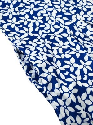 Casual Midi Floral Crew Neck Short Sleeve Dress - Image 8