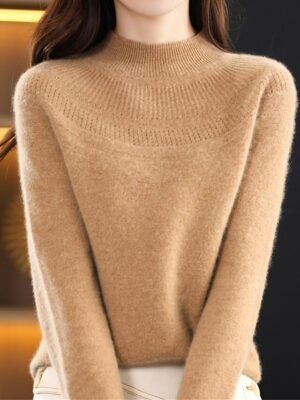 Casual Oversized Solid Crew Neck Long Sleeve Regular Jumper - Image 3