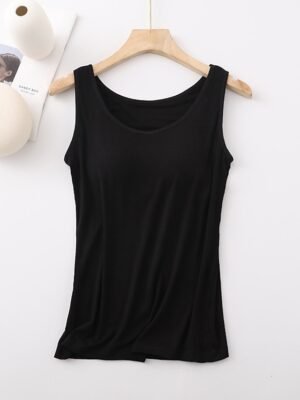 Casual Regular Basic Round Neck Sleeveless Tank Top - Image 4