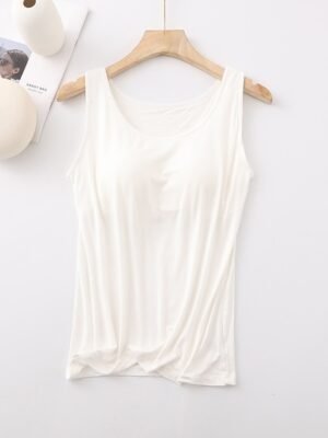 Casual Regular Basic Round Neck Sleeveless Tank Top - Image 5