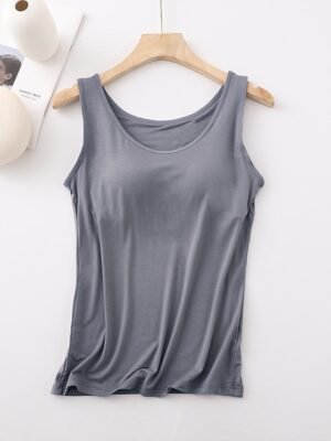 Casual Regular Basic Round Neck Sleeveless Tank Top - Image 7