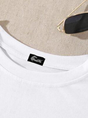 Casual Regular Butterfly Print Round Neck Short Sleeve Summer T-Shirt - Image 14